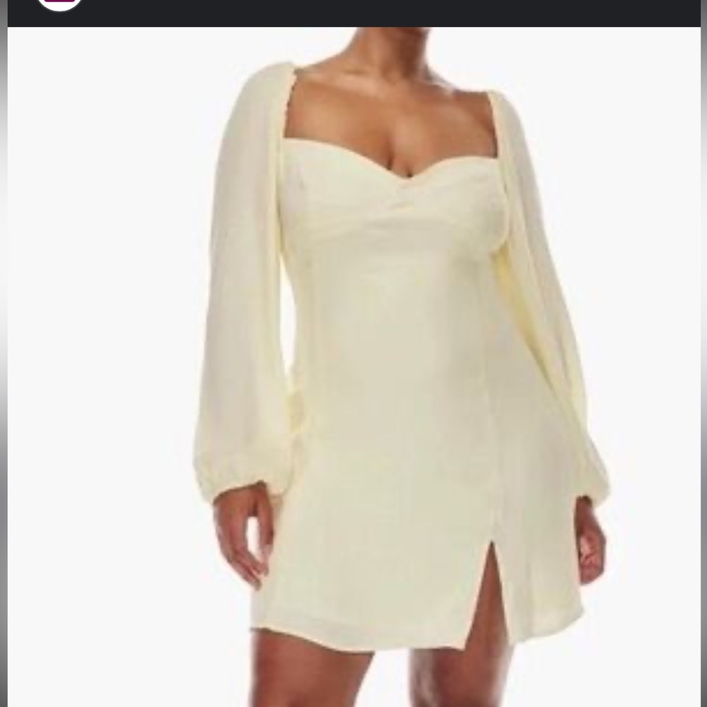Wilfred Soft Yellow Mini Long Sleeve Dress